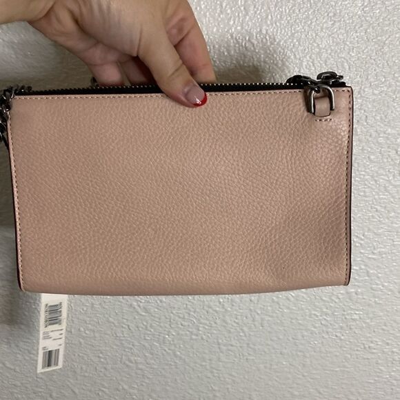 NWT-Marc Jacobs-SINGLE LEATHER CROSSBODY-pink pebbled leather-black hardware - Picture 6 of 8